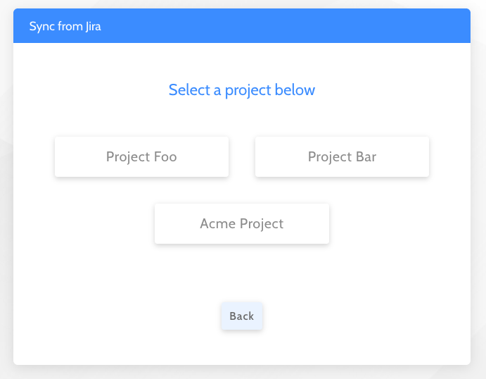 Select Jira project